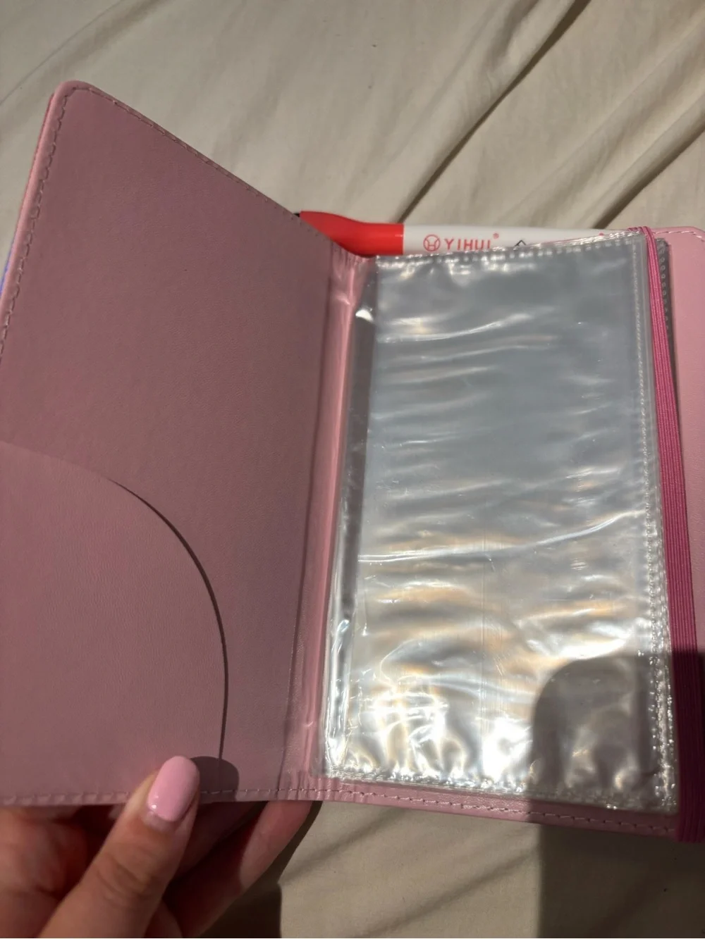 100 Envelope Savings Challenge Notebook - Pink Holographic